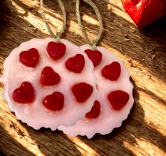 Handcrafted Vanilla Heart Agate Soy Wax Sachet Set of 2